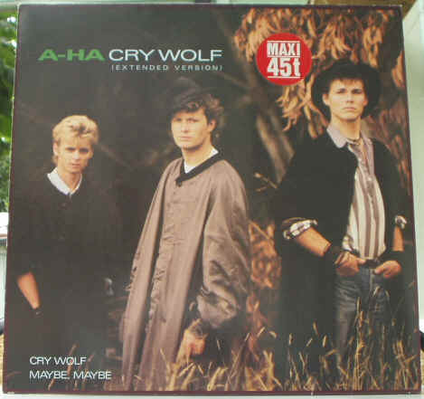 Vinyleticketomania disque vinyle Vinyls Maxi 45 tours A-ha Cry Woolf Pochette recto 1986 WEA tubes annees 80