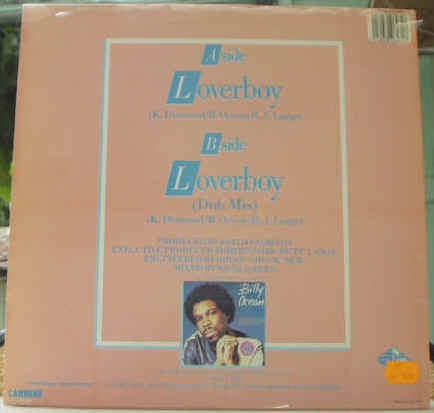 Vinyleticketomania Prix estimations Disques vinyles Vinyls Maxi 45 tours Billy Ocean Loverboy Pochette verso 1985 Carrere Remix Dub Tubes années 80