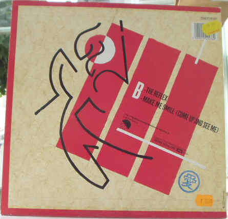Photo de la pochette verso du Disque vinyle Maxi Single 45 tours du groupe Duran Duran - The Reflex - Make Me Smile - 1984 EMI - Musiciens : Nick Rhodes(claviers) - John Taylor(basse) - Roger Taylor(batterie) - Andy Taylor(guitare) - Simon Le Bon(chant) - Prix estimations de disques Vinyls Remix Club Dub Tubes Pop Rock New Wave des années 80 - Vinyleticketomania
